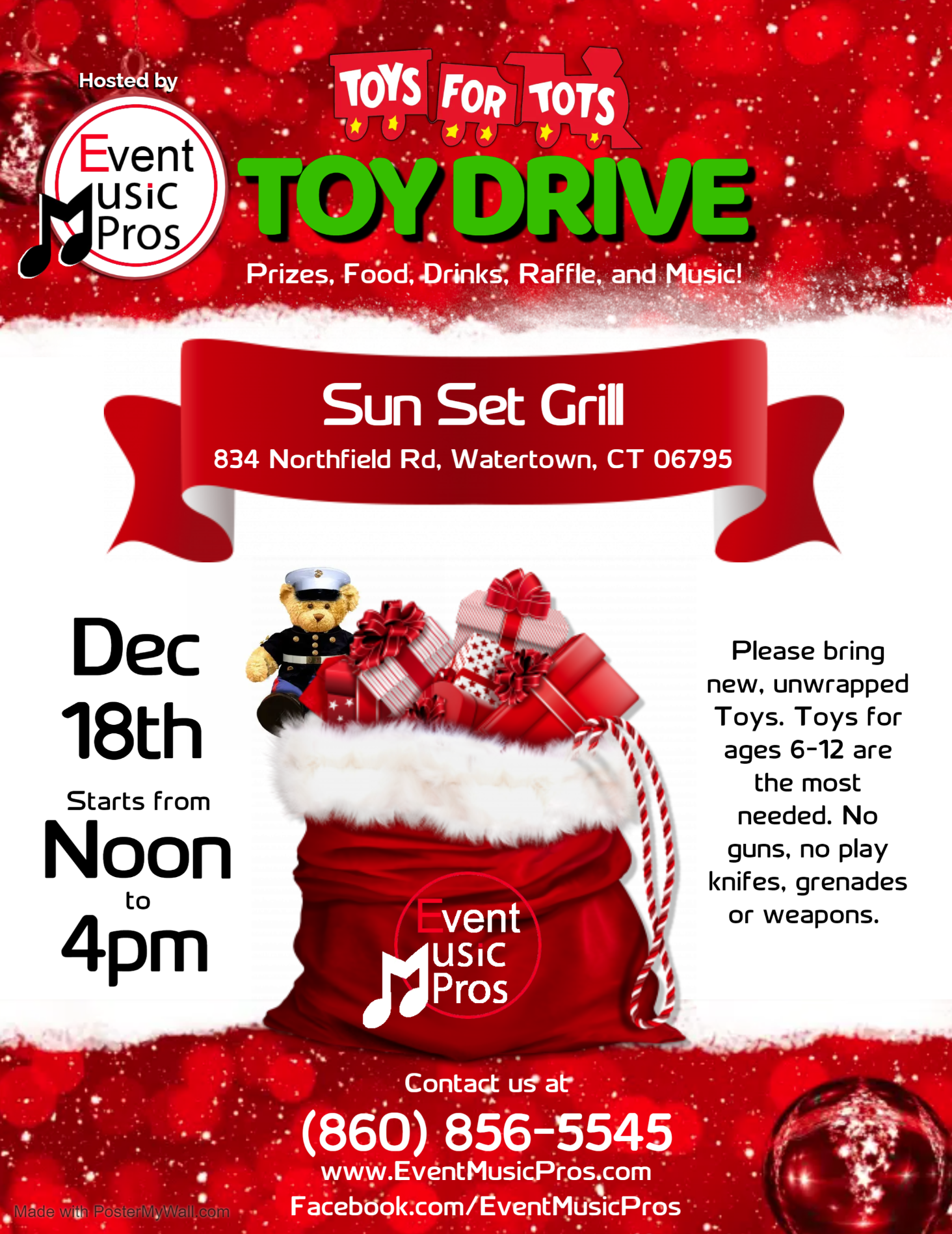 Watertown CT Toys for Tots Toy Drive 2022